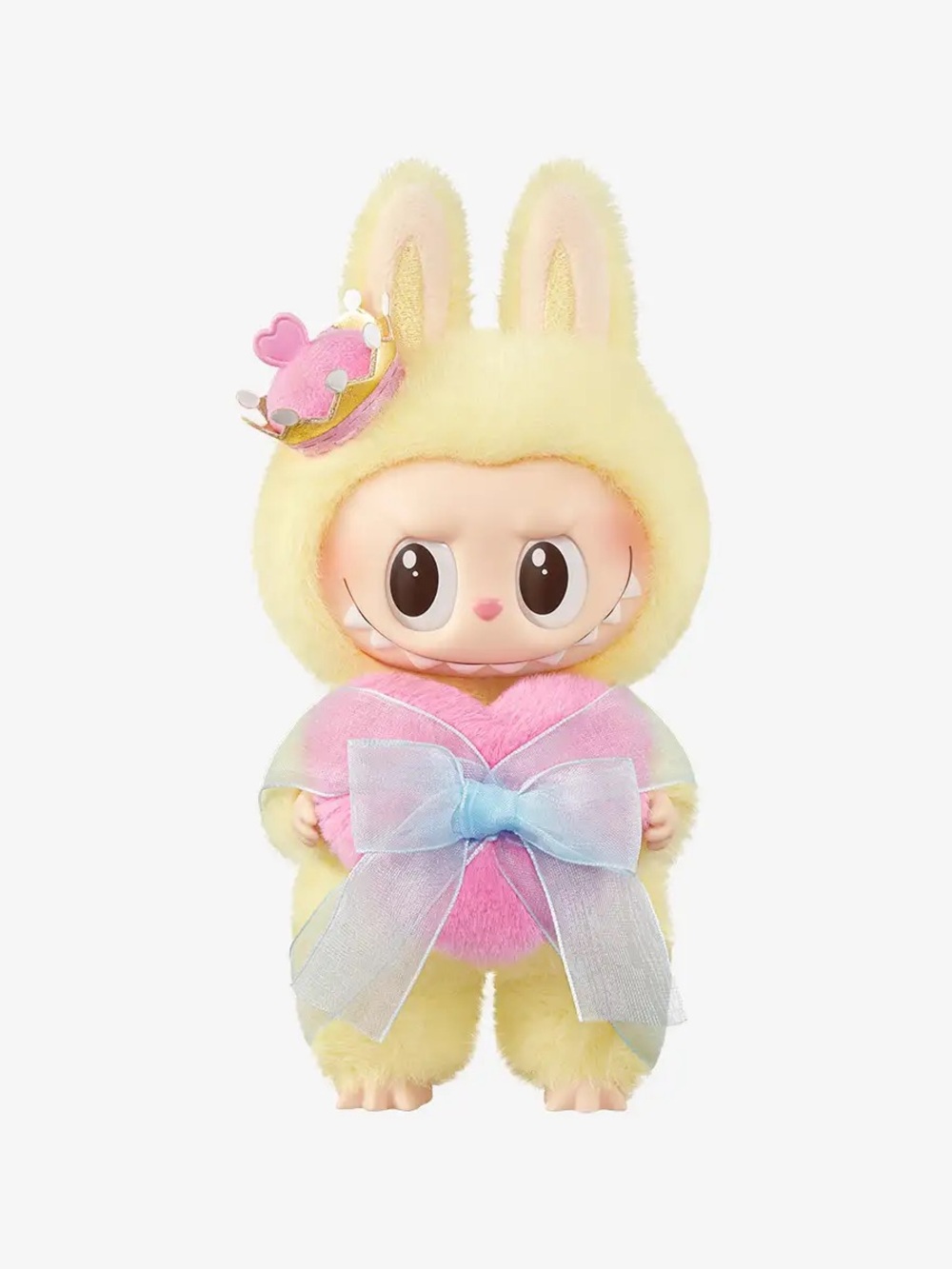 Plush labubu figurine- Yellow & Pink